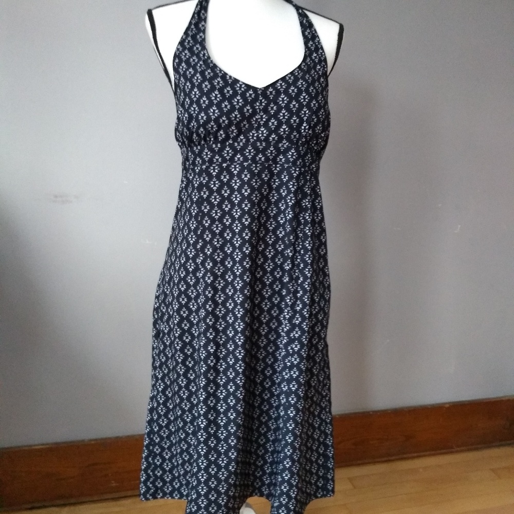 Athleta Pack Everywhere navy halter dress, 12